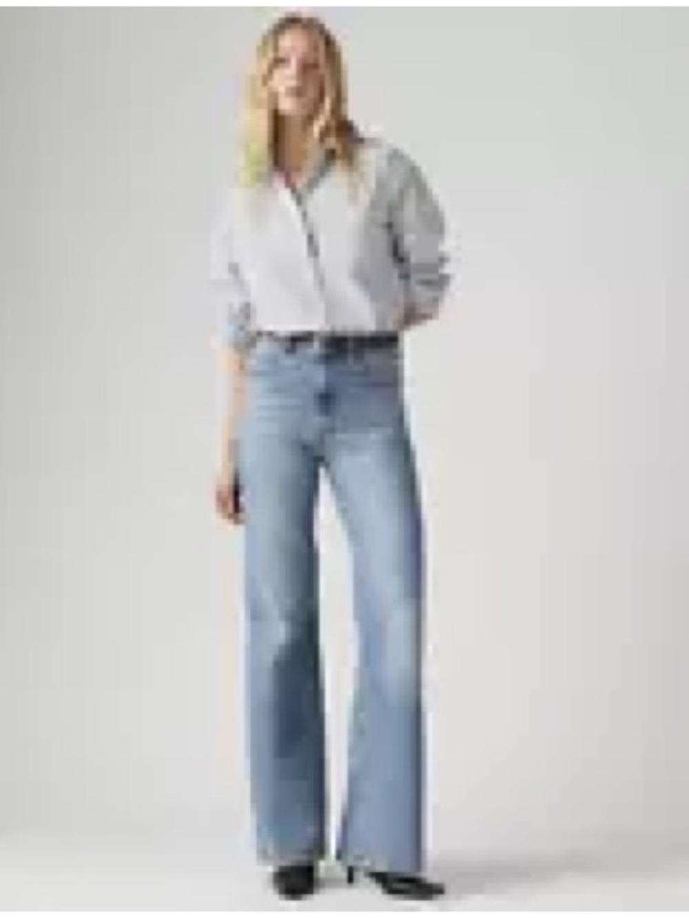 Levi's Light Blue High-Rise Wide Leg Jeans
